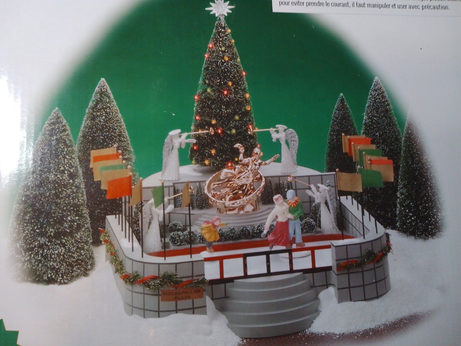 Department 56 Village Animated Rockefeller Plaza Skating Rink 52504