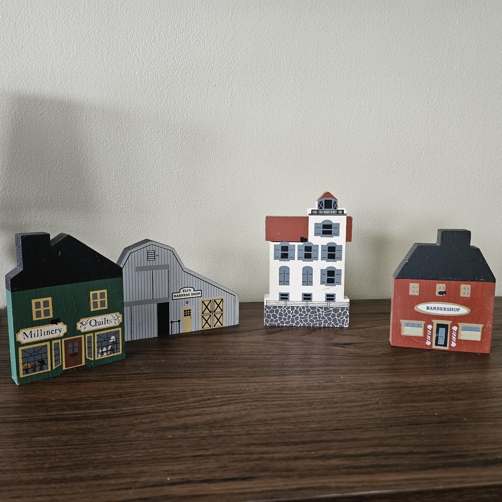 The Cat’s Meow Village – Wood Shelf Sitters – Mt. Airy MD – Lot of 29 by Joline