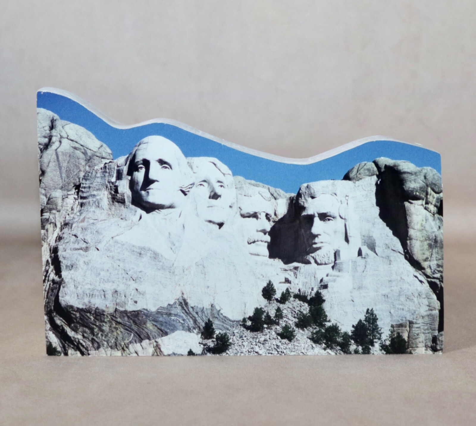 Mount Rushmore ~ Rapid City SD 8/11/96 Photo On Wood Shelf Sitter