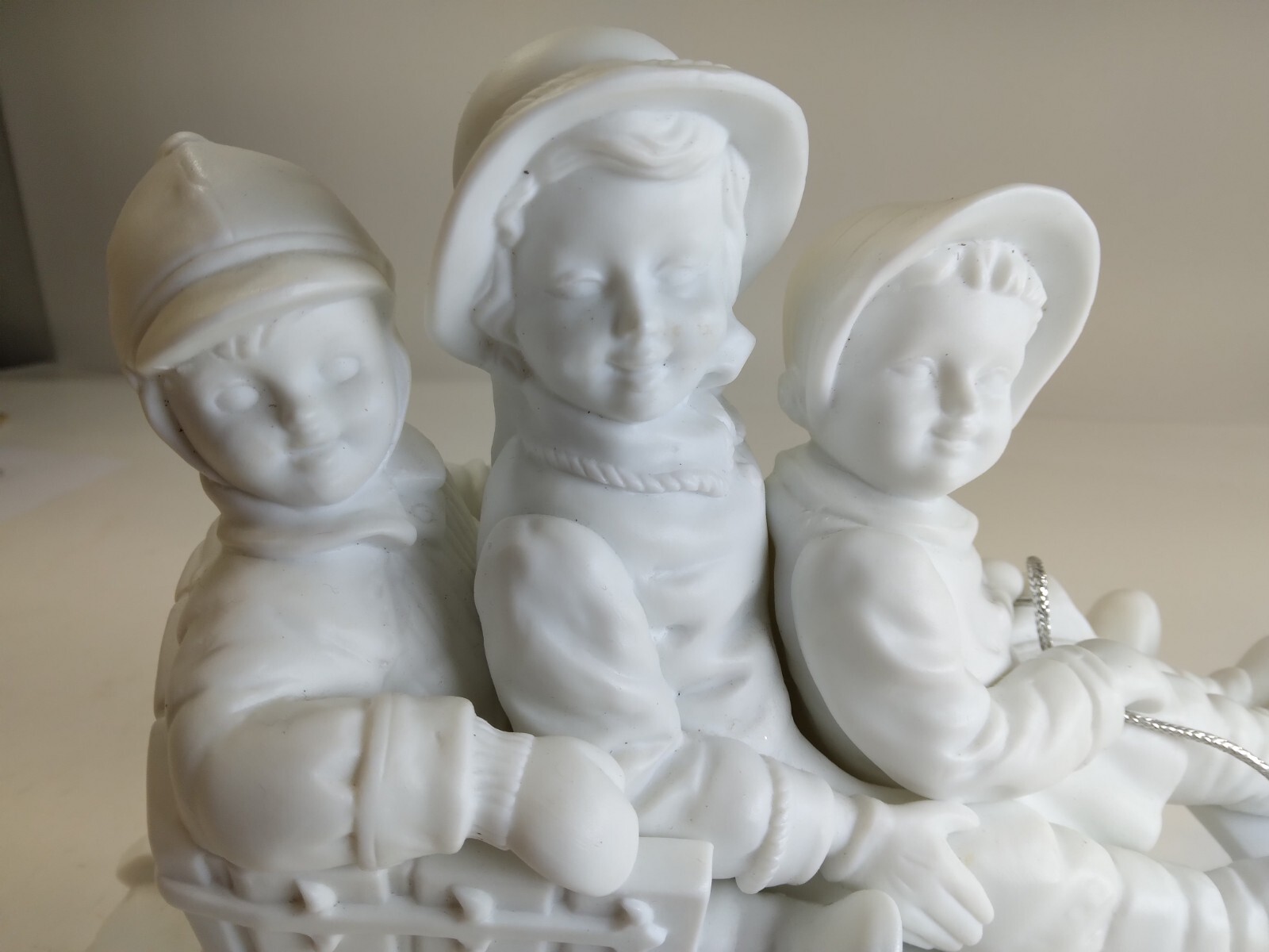 Dept 56 Christmas Winter Silhouette Sledding In The Snow White Figurine 78492