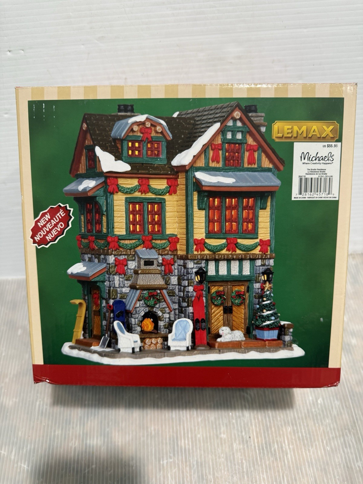 2014 Lemax Lighted Christmas Village The Brodie House New In Box