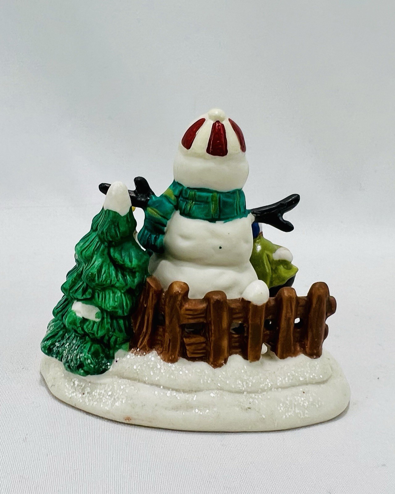 Christmas Village Winter Baseball Kids Snowman Cobblestone Corners Figurine