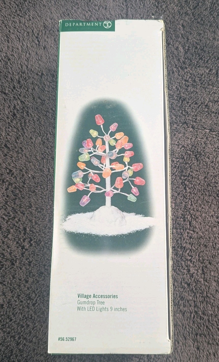 Dept Department 56 Gumdrop Candy Tree Light Up Christmas Village Vintage Sugared