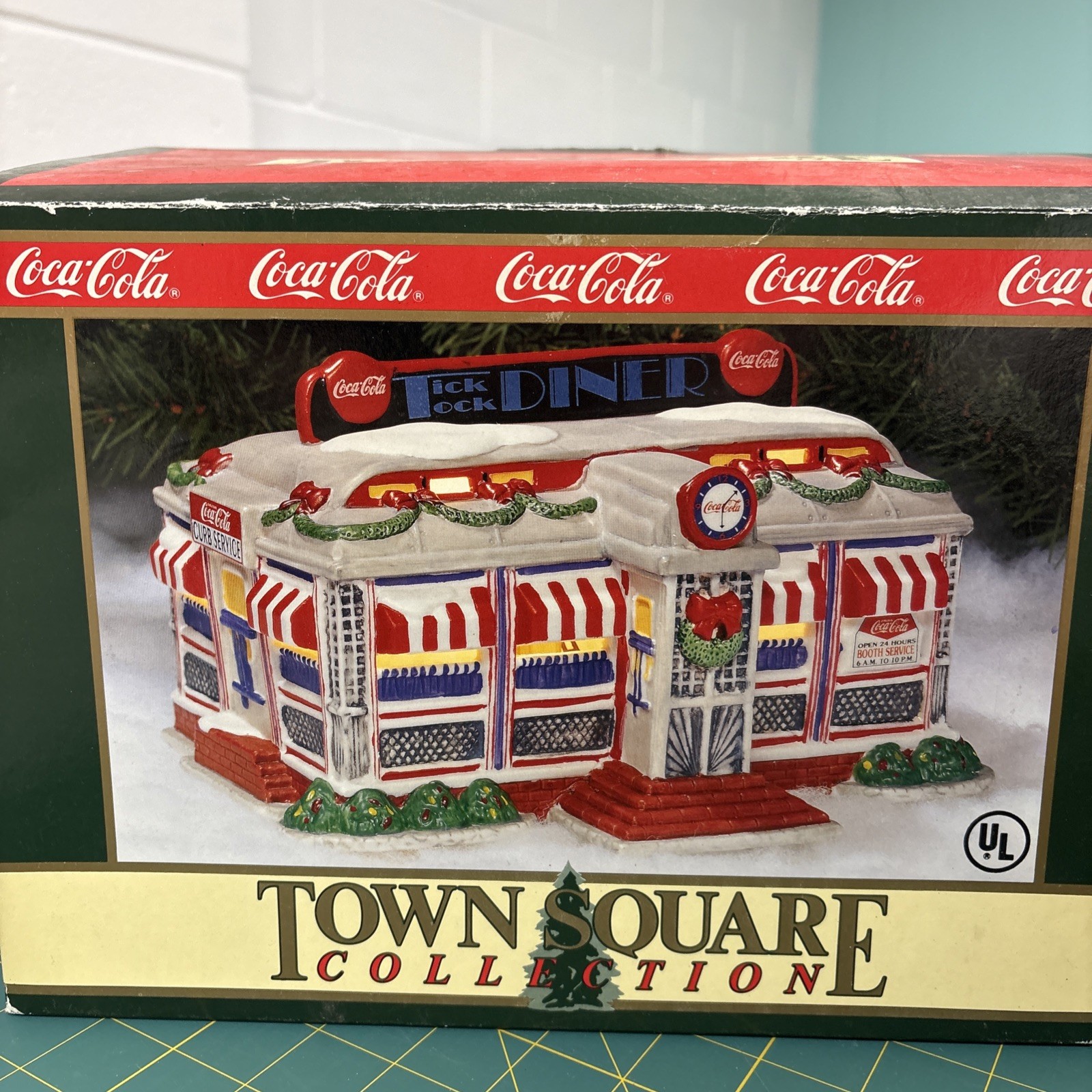 Coca-Cola Town Square Collection Ceramic Christmas Village Diner Holiday Decor