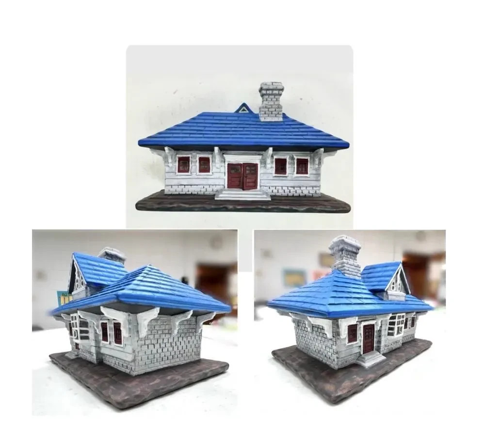 Christmas Village Vintage ’80’s Ceramic Pieces- Hand Painted Byron Molds