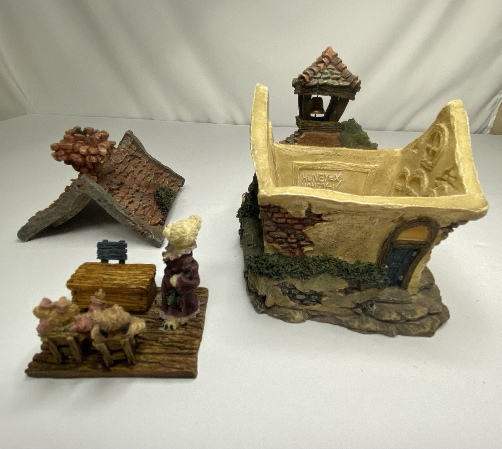 Boyds Bearly Built Villages Bearly A School 19004V Premier Edition 3Pc Box COA