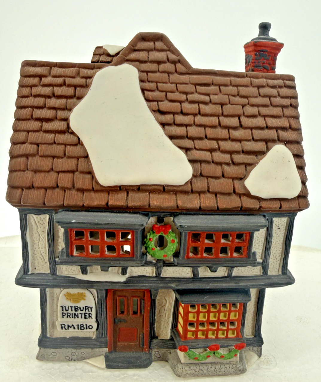 Dept 56 Dickens Village Tutbury Printer 5568-9 Retired Building No Light