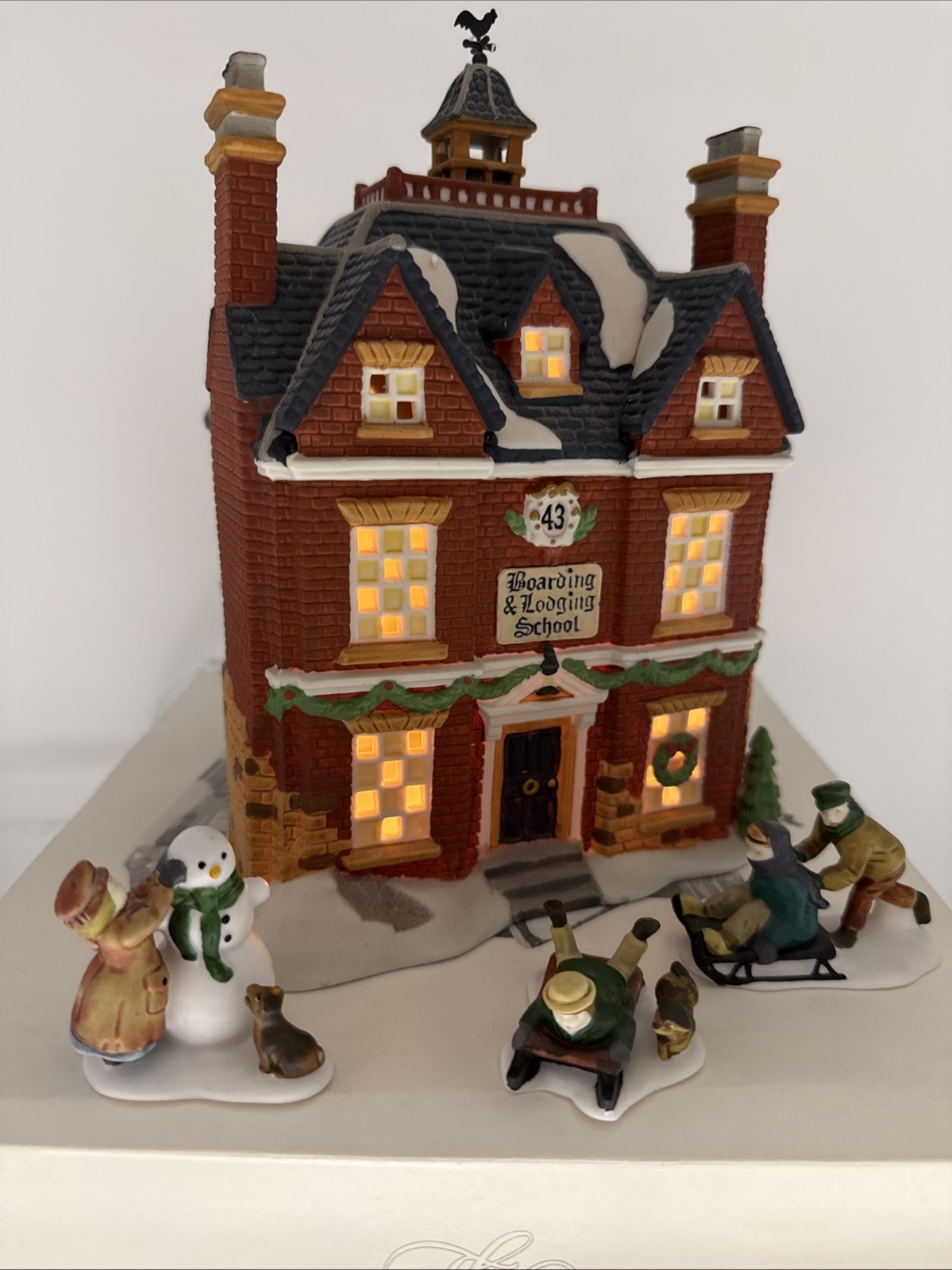 Dept 56 Dicken’s Village “Boarding And Lodging School” & Snow Children W/Boxes