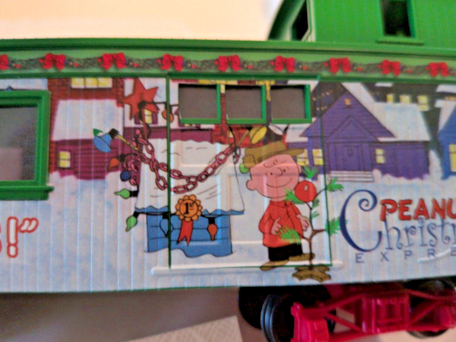 Peanuts Christmas Express Train Car Hawthorne Village Happy Holidays Caboose COA