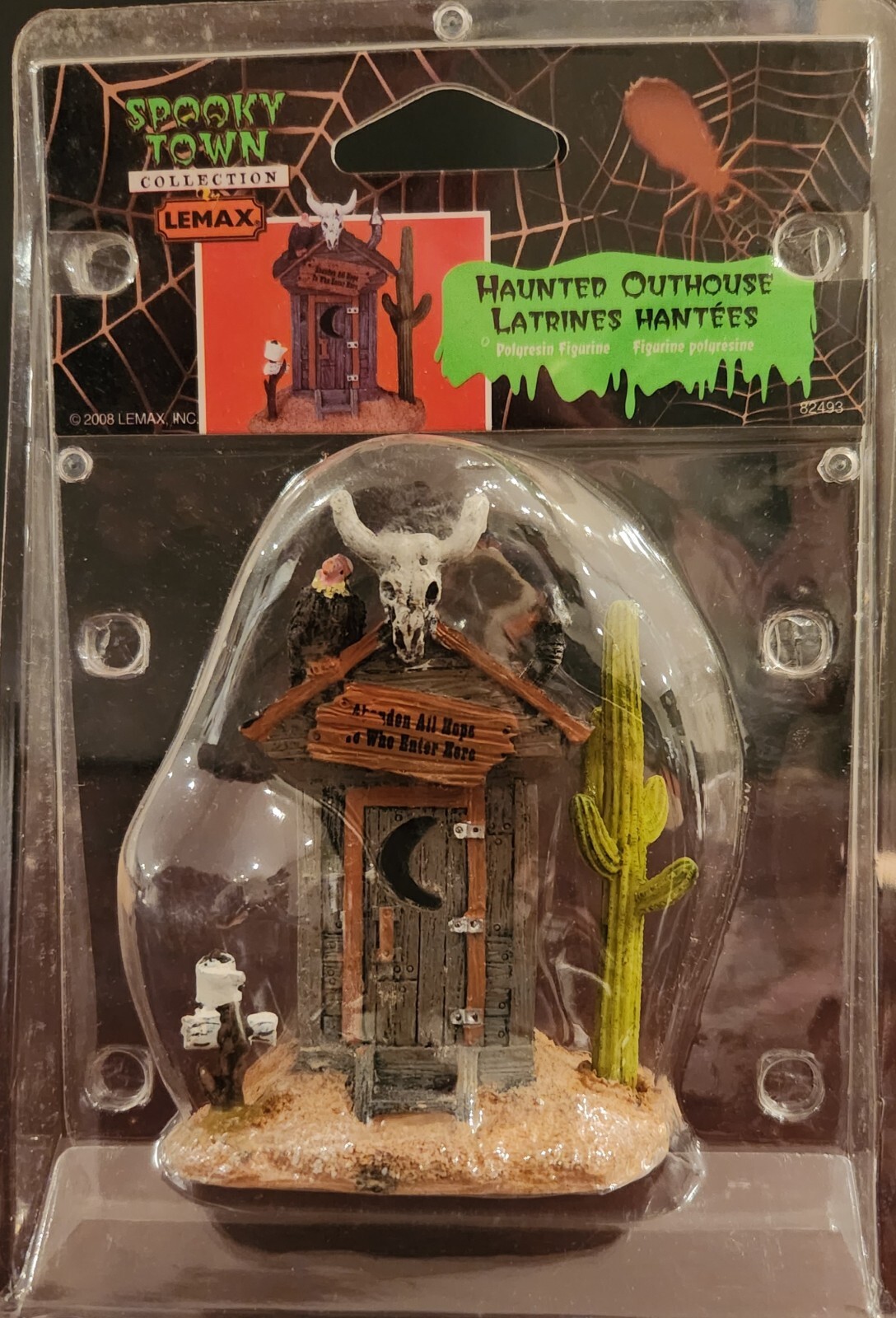 Lemax Spooky Town HAUNTED OUTHOUSE #82493 • RETIRED • NIB