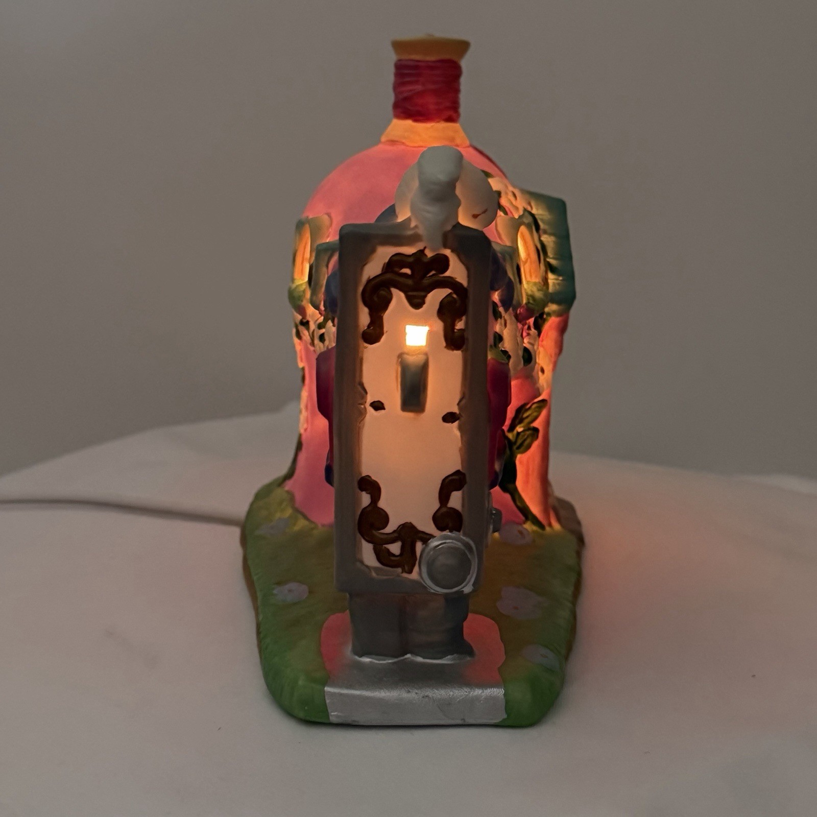 Cottontail Knoll “Fabric Shop” Spring Village Lighted Sewing Machine House