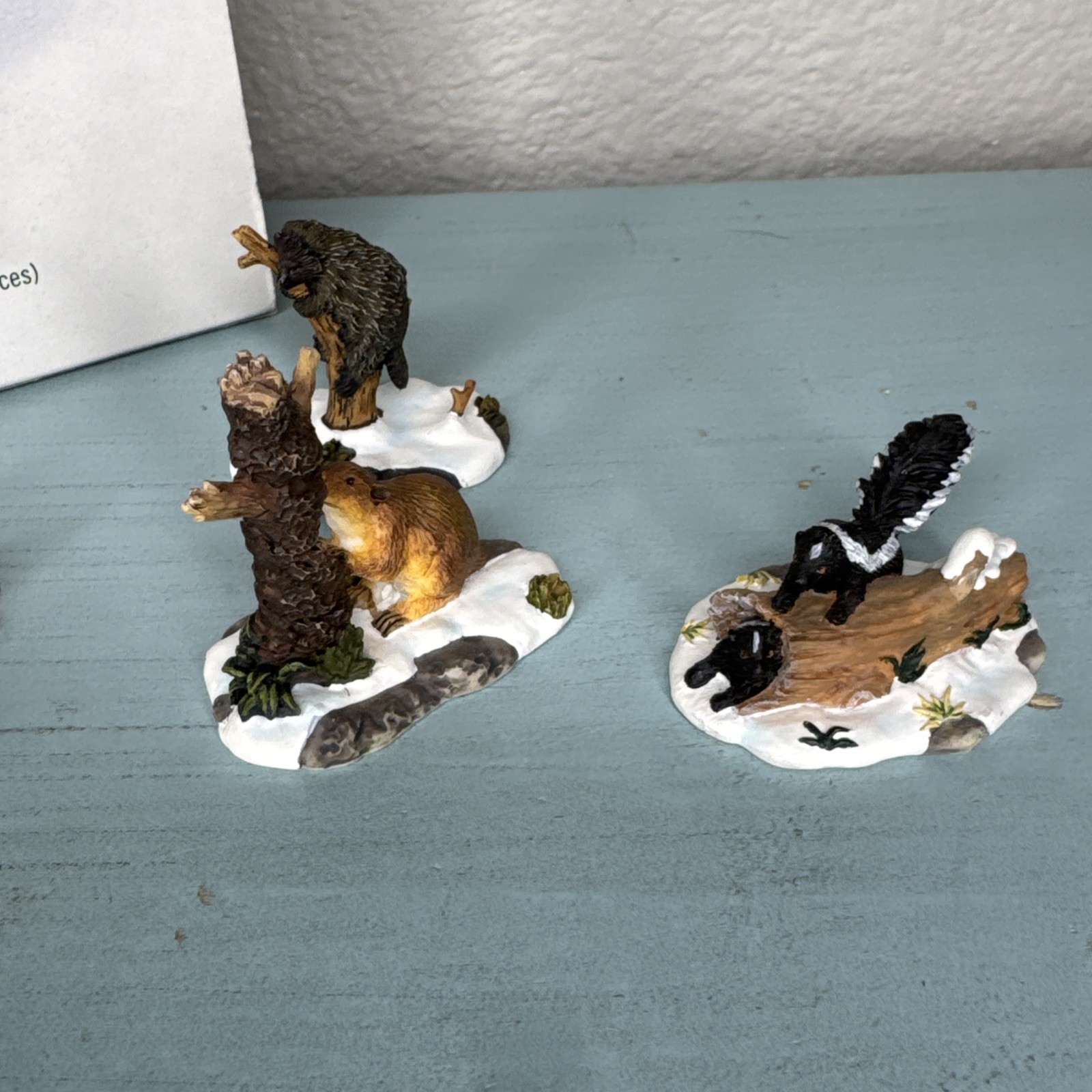 Department 56 Woodland Wildlife Animals 5 Piece w Box Village Accessories #55525