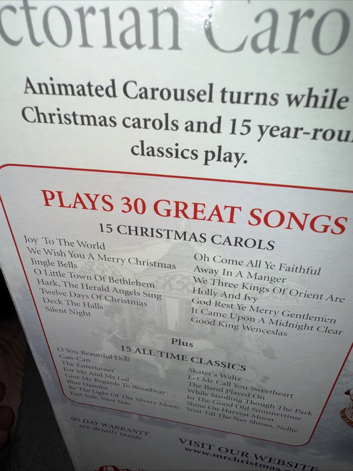 Mr Christmas Grand Carousel Musical Rotating Original Classics 30 Songs New In B