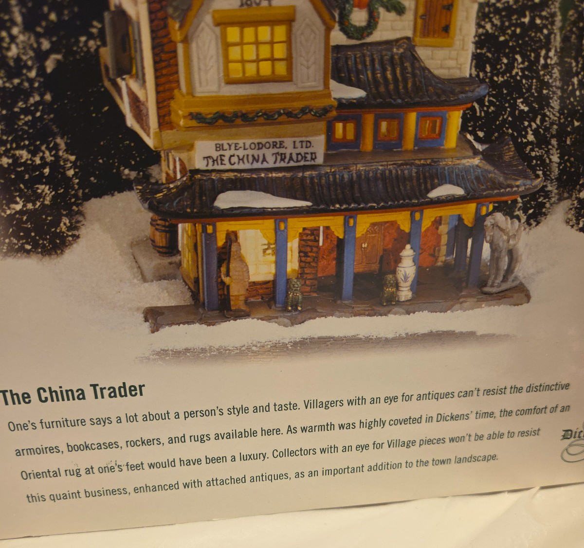 Dept 56 Dickens’ Village Series 5844-7 The China Trader 1999