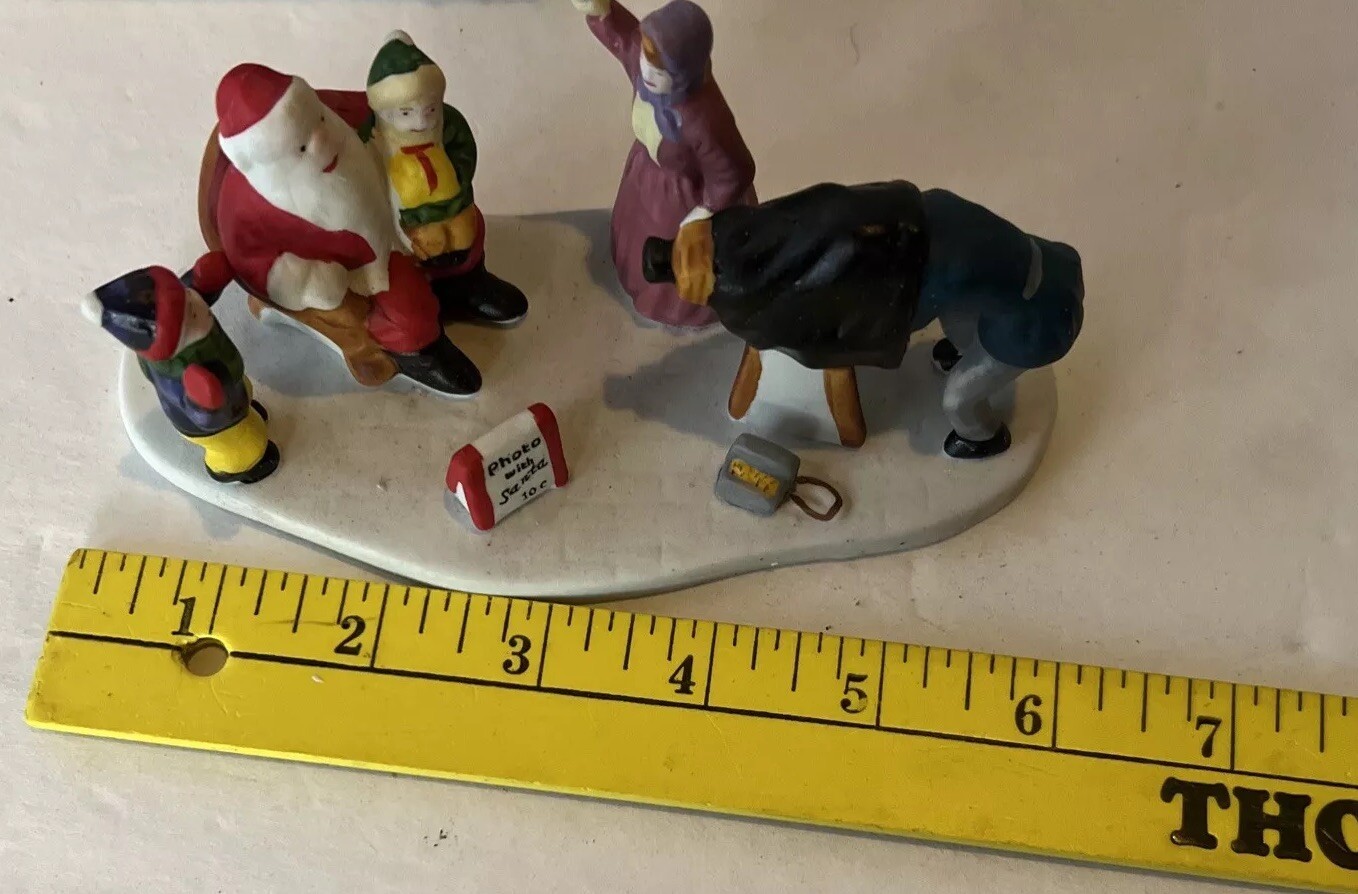 IOB Lemax Dickensvale Photo With Santa 1994 Collectibles Porcelain 43116