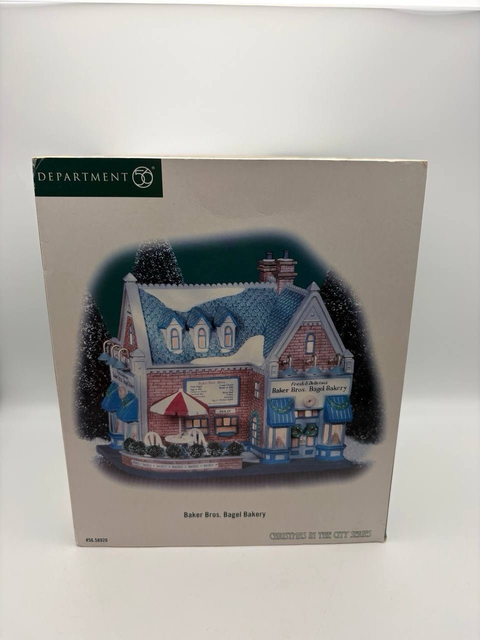 Dept 56~Christmas in the City~Baker Bros. Bagel Bakery~#58920