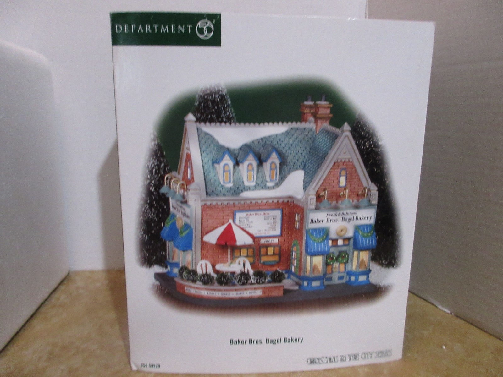 Dept. 56 Christmas In The City 2001 Baker Bros. Bagel Bakery #56.58920 Mint