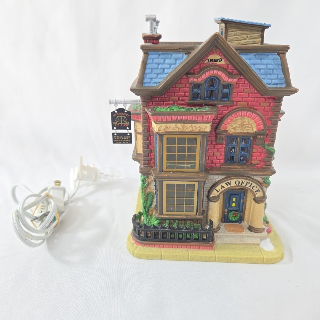 Lemax Caddington Village Christmas LAW OFFICE 2007 – Retired Rare AS IS SEE PICS
