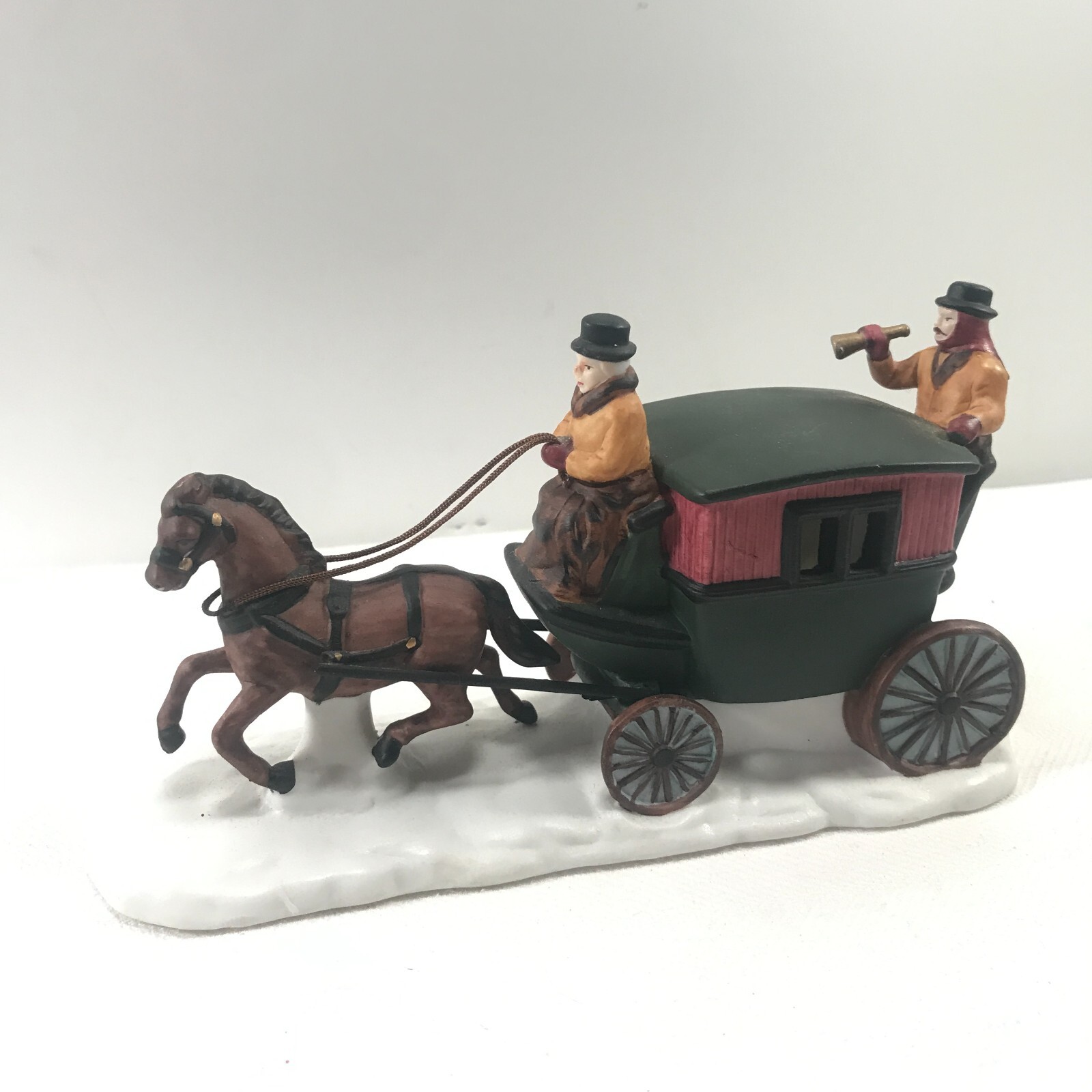 Dept 56 Heritage Village, Dover Coach, Horse Drawn Carriage 1988 Vintage
