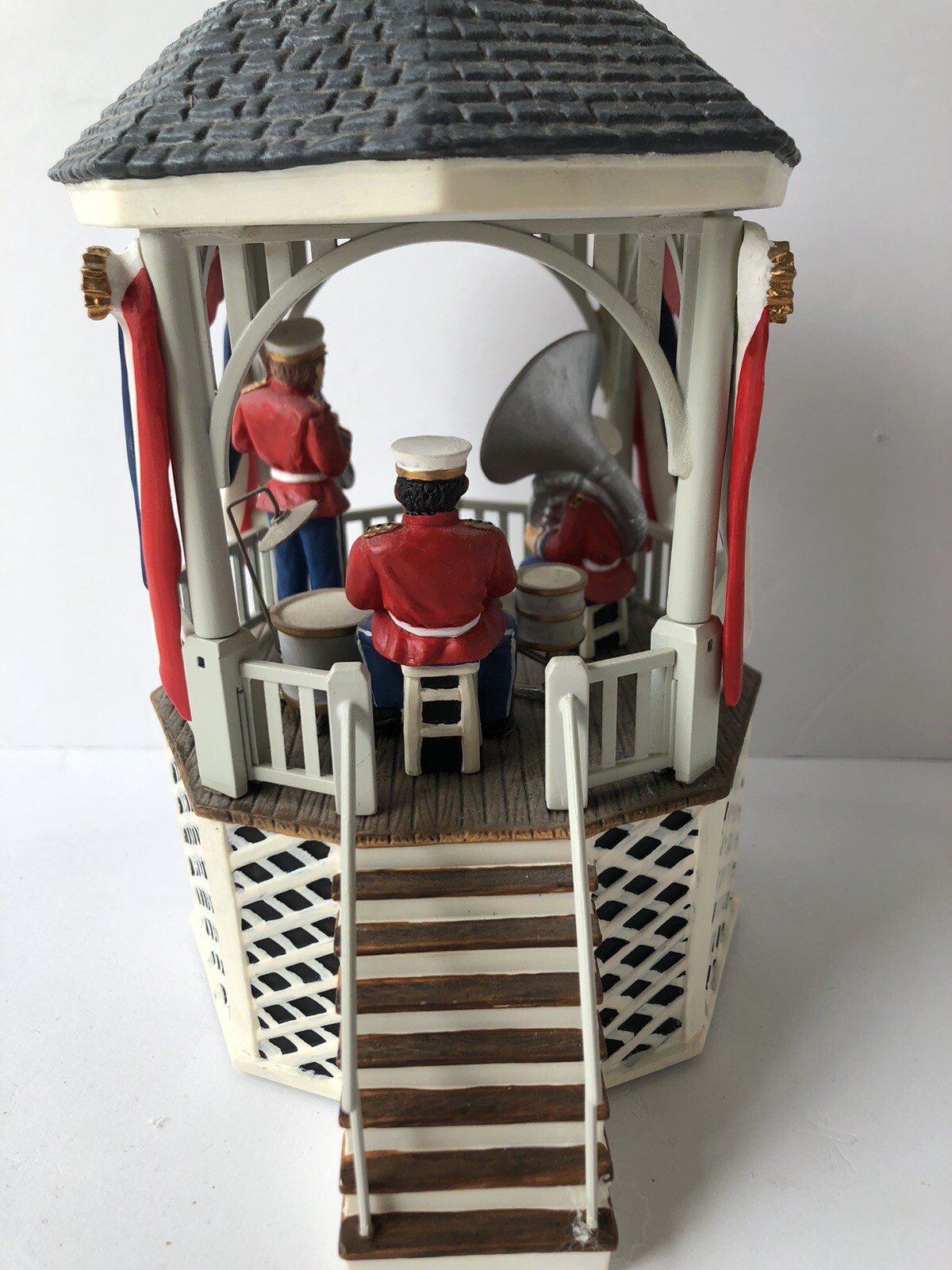Dept 56 55502 Stars & Stripes Forever Gazebo Music Box Working Patriotic The 4th