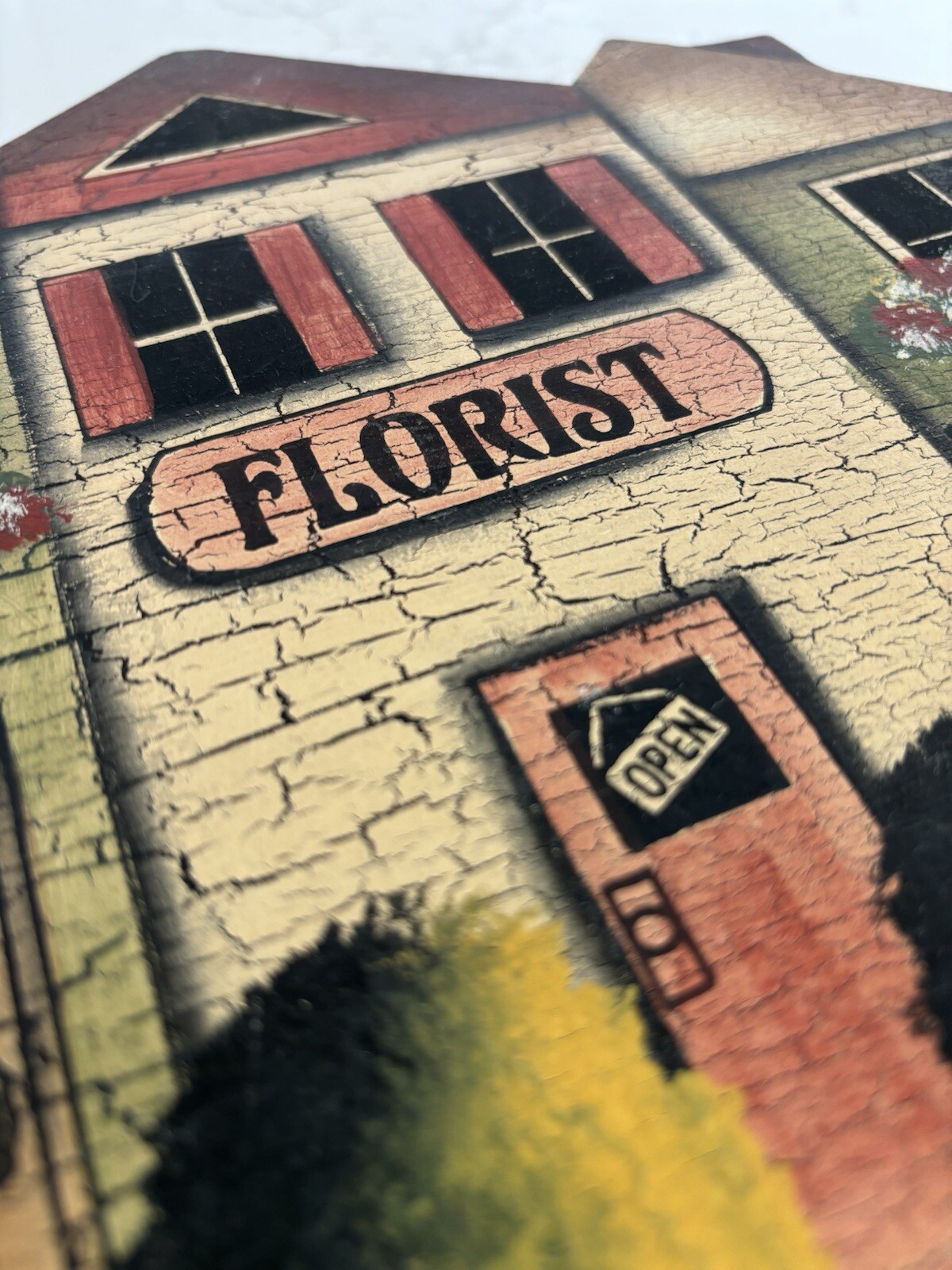 Large Wood Painted Block Village Wood-n-Wonders – Cat’s Meow Style