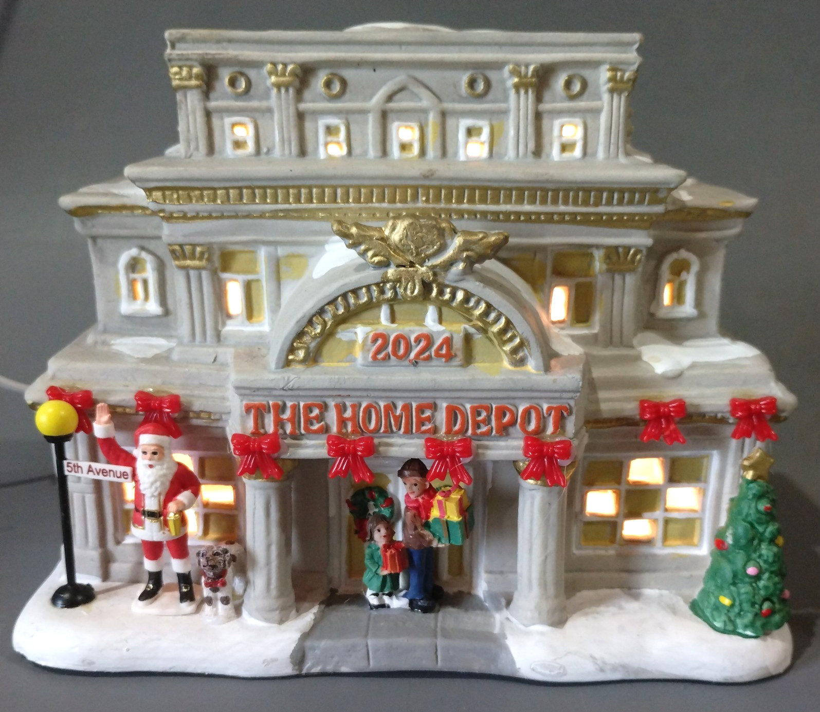 2024 Canterbury Lane Lighted The Home Depot Storefront Christmas Village Decor