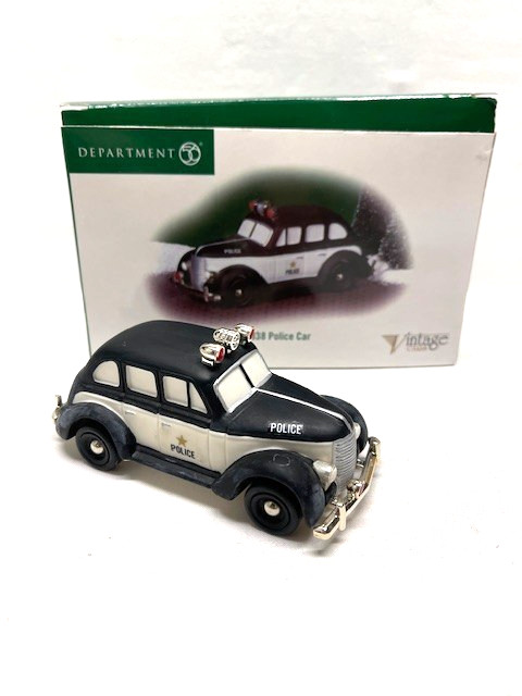 Department 56 Vintage Cars “1938 Police Car” – Brand New In Box #56.59461
