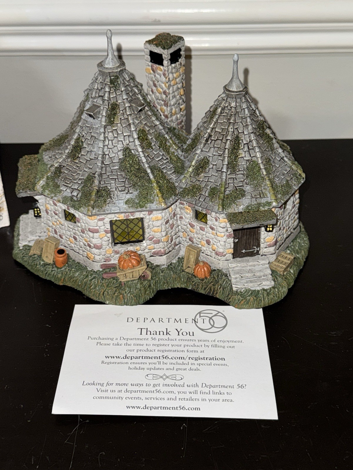 Harry Potter Village Department 56 Hagrid’s Hut & Buckbeak Figure-Retired & Rare
