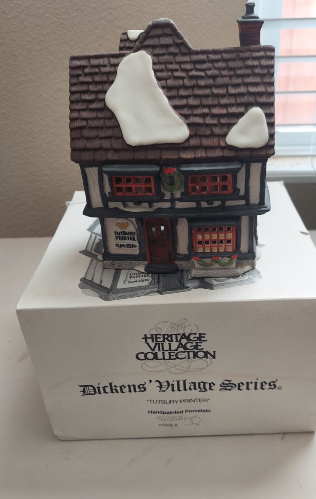 Vintage 1990-1999 Dept 56 lighted village Dickens Tutbury Printer