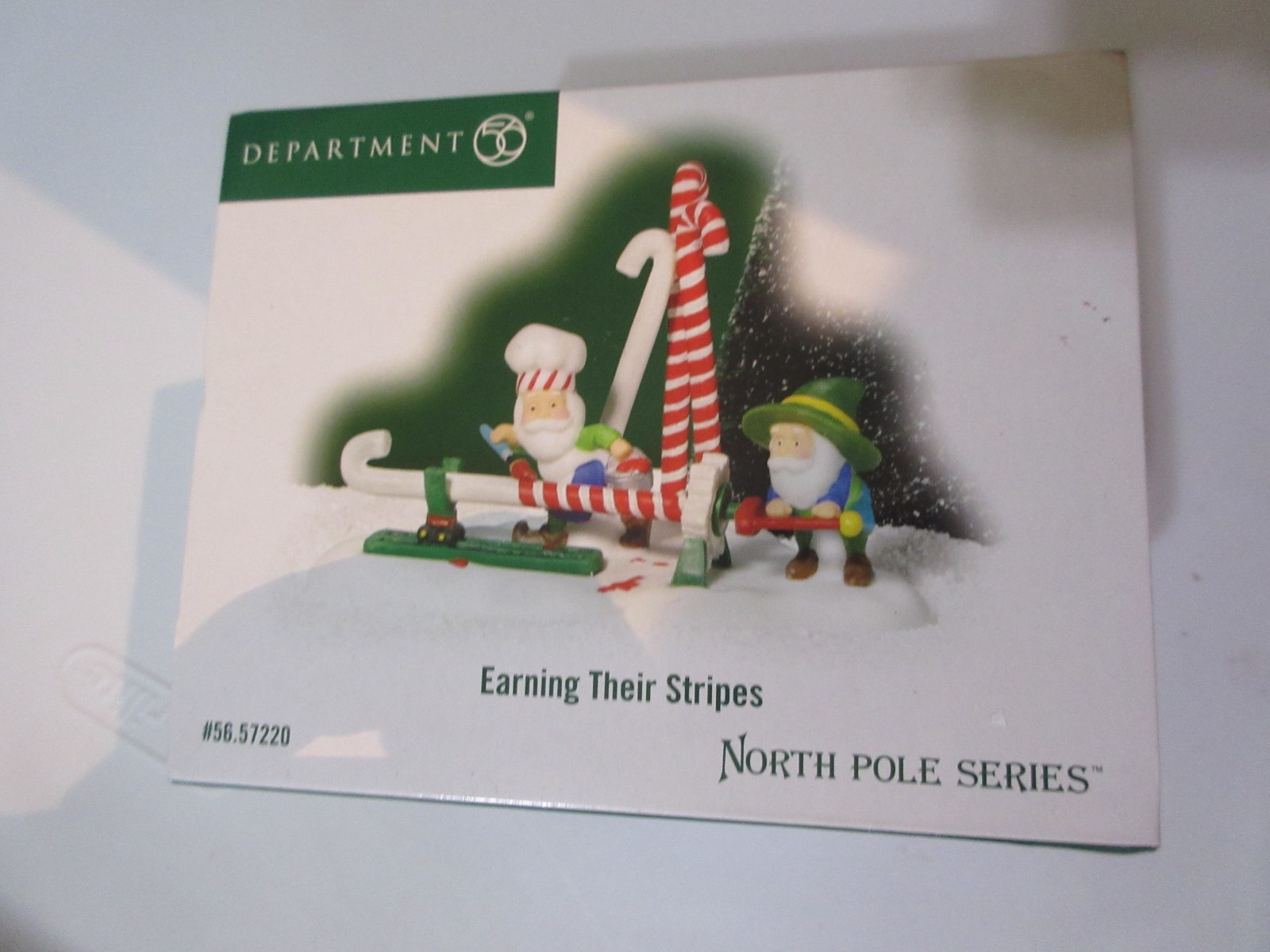 Dept 56 EARNING THEIR STRIPES, North Pole Series,#56.57220, Mint in Box!