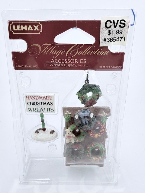 Lemax 2006 Wreath Display Set Of 2 Christmas Holiday Seasonal #64468 Retired