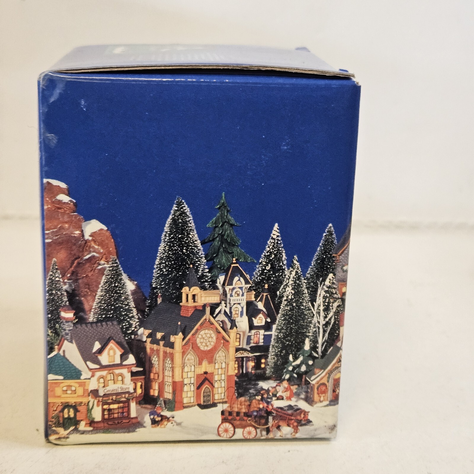 Heartland Valley Village Trees and Squirrel Snow Christmas Model Decor Box 4 3/8