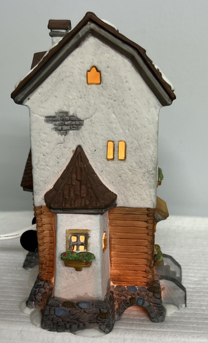 Dept 56 Christmas Alpine Village STODER GRIST MILL 59536 w/Light & Box Retired