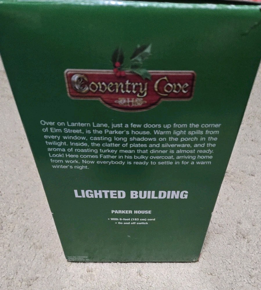 NEW COVENTRY COVE by Lemax PARKER HOUSE 2007 Collect. # 75599KM LIGHTED BUILDING
