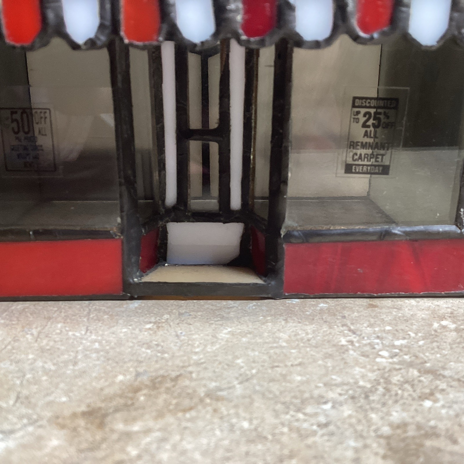 HERSHEY STAINED GLASS -Chocolate Town 1996-5 And 10 Cent Store- Lit- RUDY BROS.
