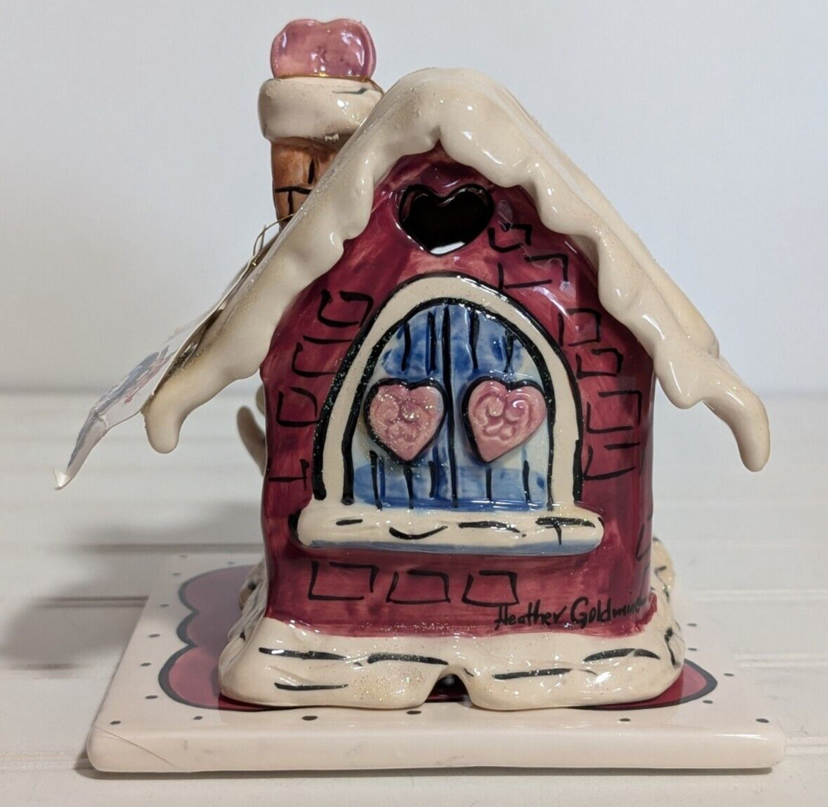 Blue Sky Christmas Ceramic Mouse House Tealight Christmas by Heather Goldminc 01
