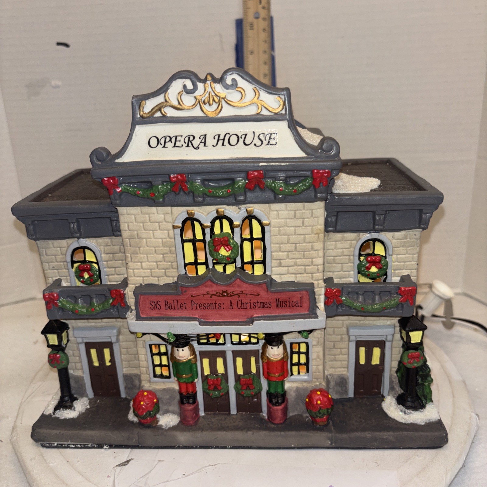 St. Nicholas Square Village Collection OPERA HOUSE Ballet Musical Illuminated