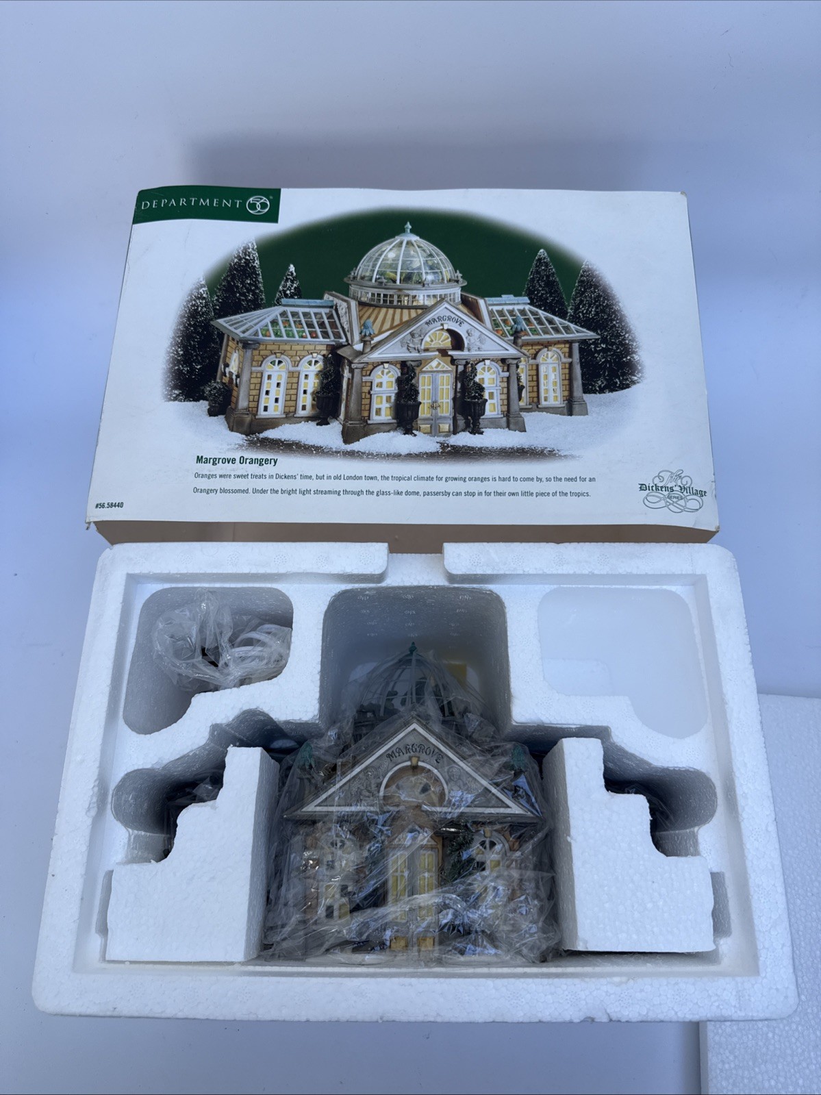 New MARGROVE ORANGERY Dept 56 Dickens Village 58440 Issued 1991 Retired 2001