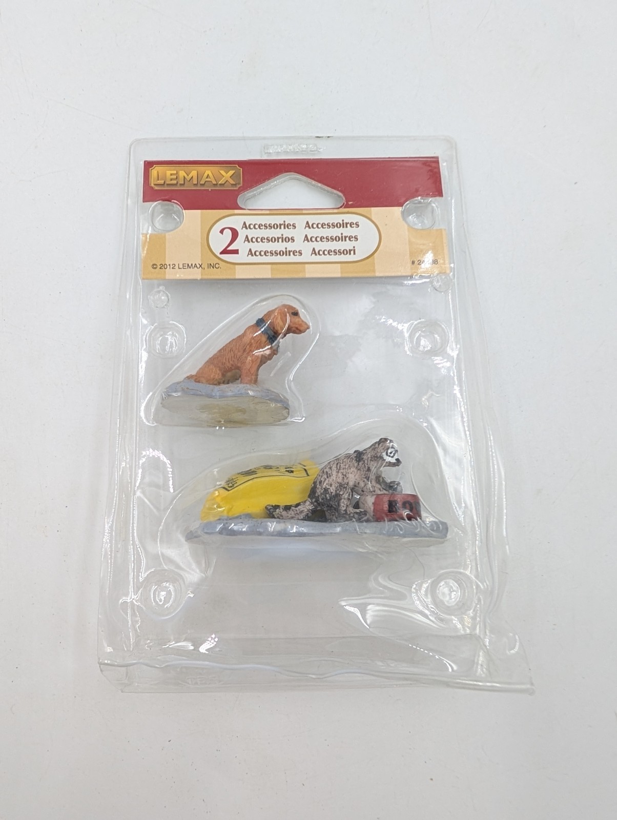 Lemax Village Collection Accessories Thievery Set of 2 Dog Raccoons 24498 260127