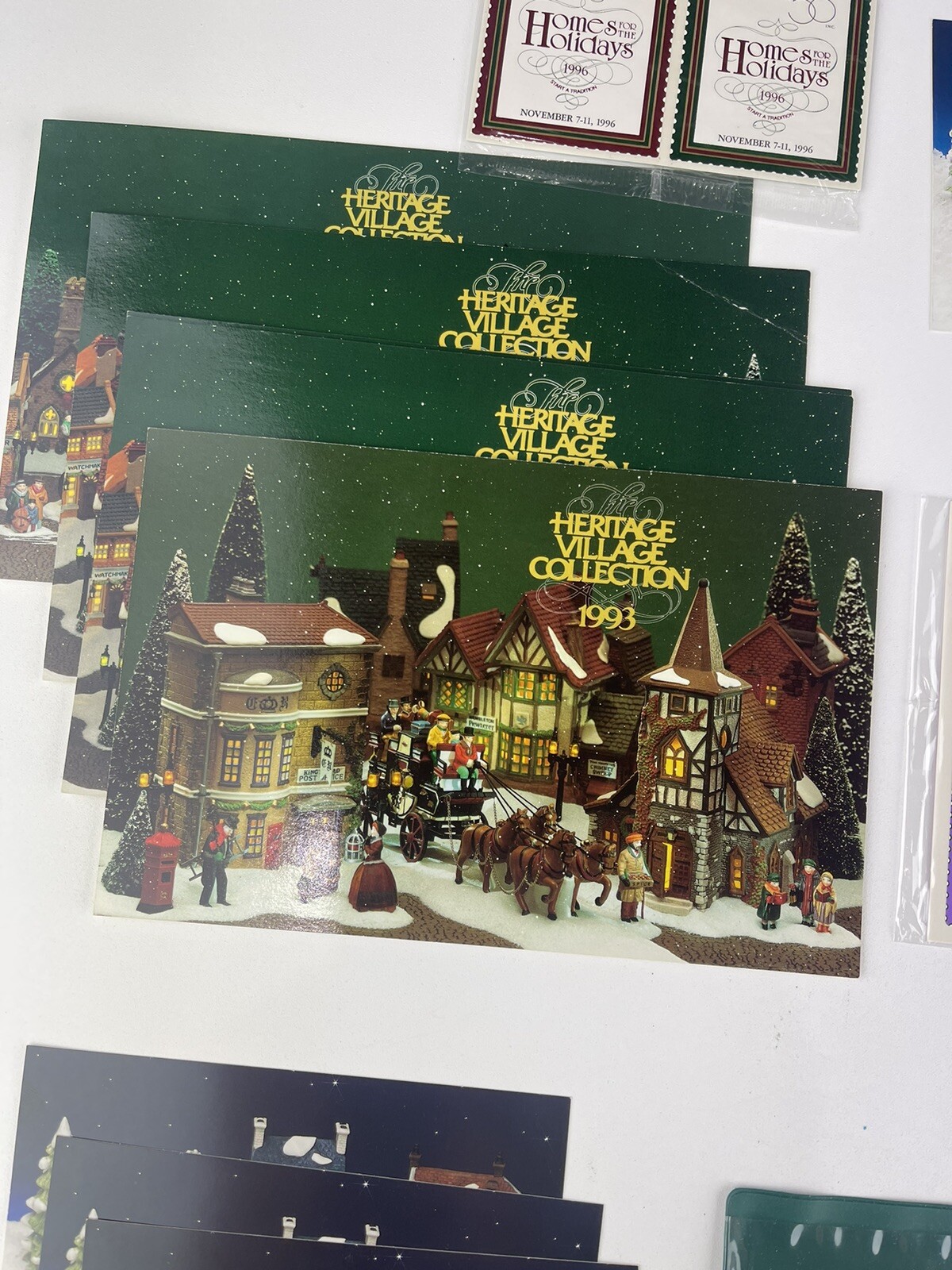 Dept 56 Heritage Village 1995 Greenbooks Collectors Wishlist, Stamps & Postcards