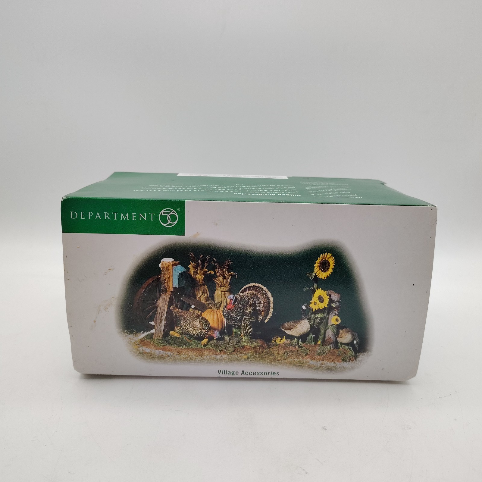 Dept 56 Village Accessories: Turkeys / Geese In The Field 52939 Sunflowers Birds