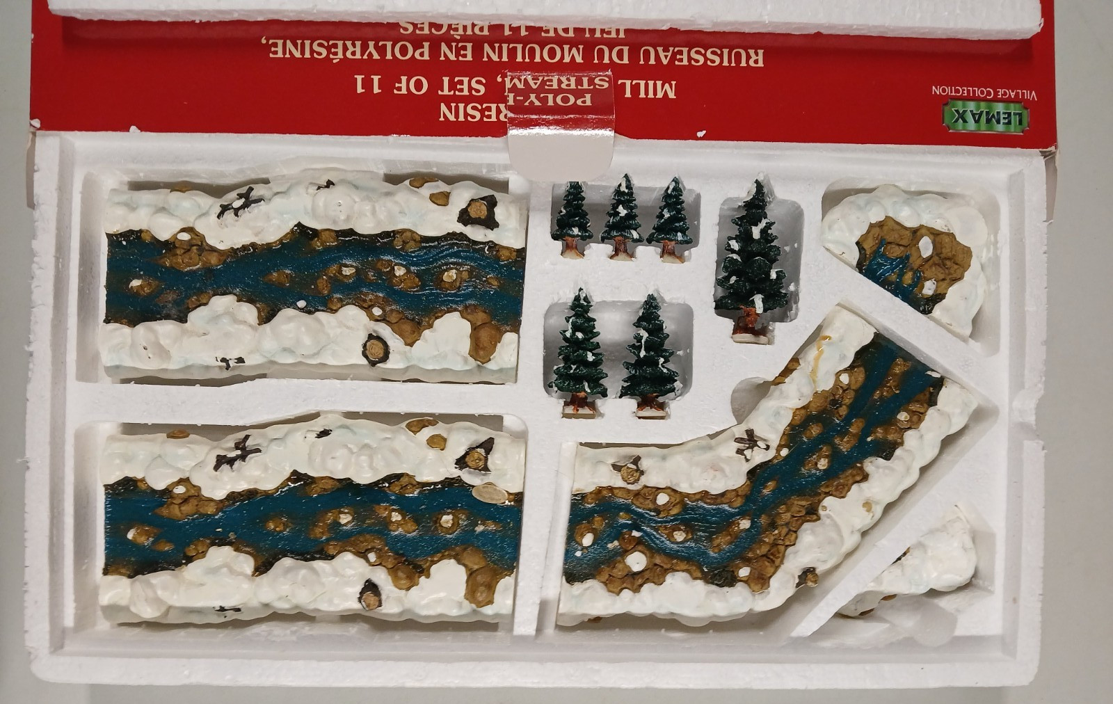 Lemax Village Landscape Expandable Mill Stream Box Set of 11