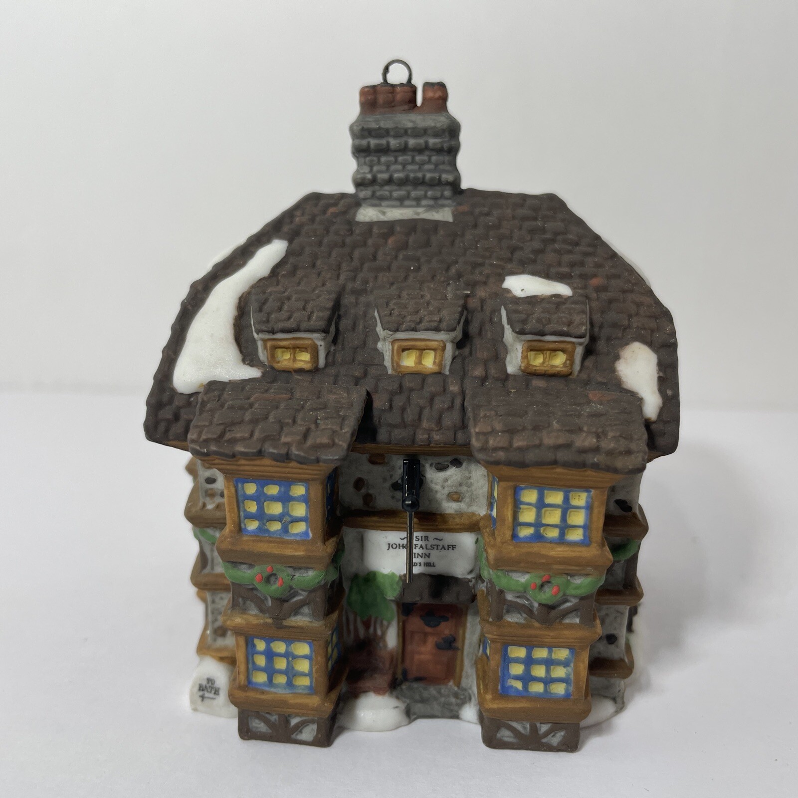 Dept 56 SIR JOHN FALSTAFF INN Christmas ORNAMENT Dickens Heritage 1995 Retired