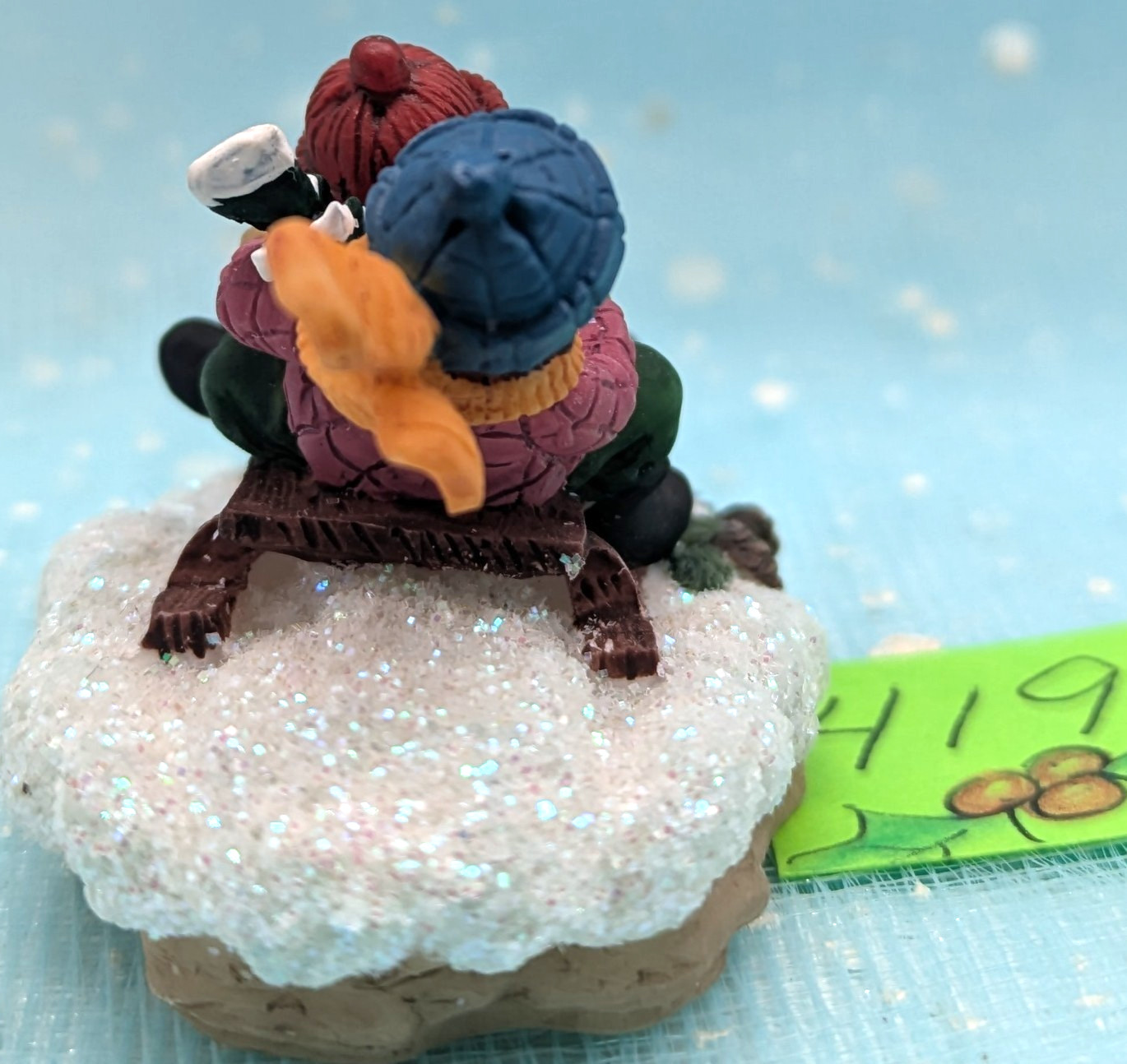 O’Well children sledding Christmas Village Figurine NO BOX INV419