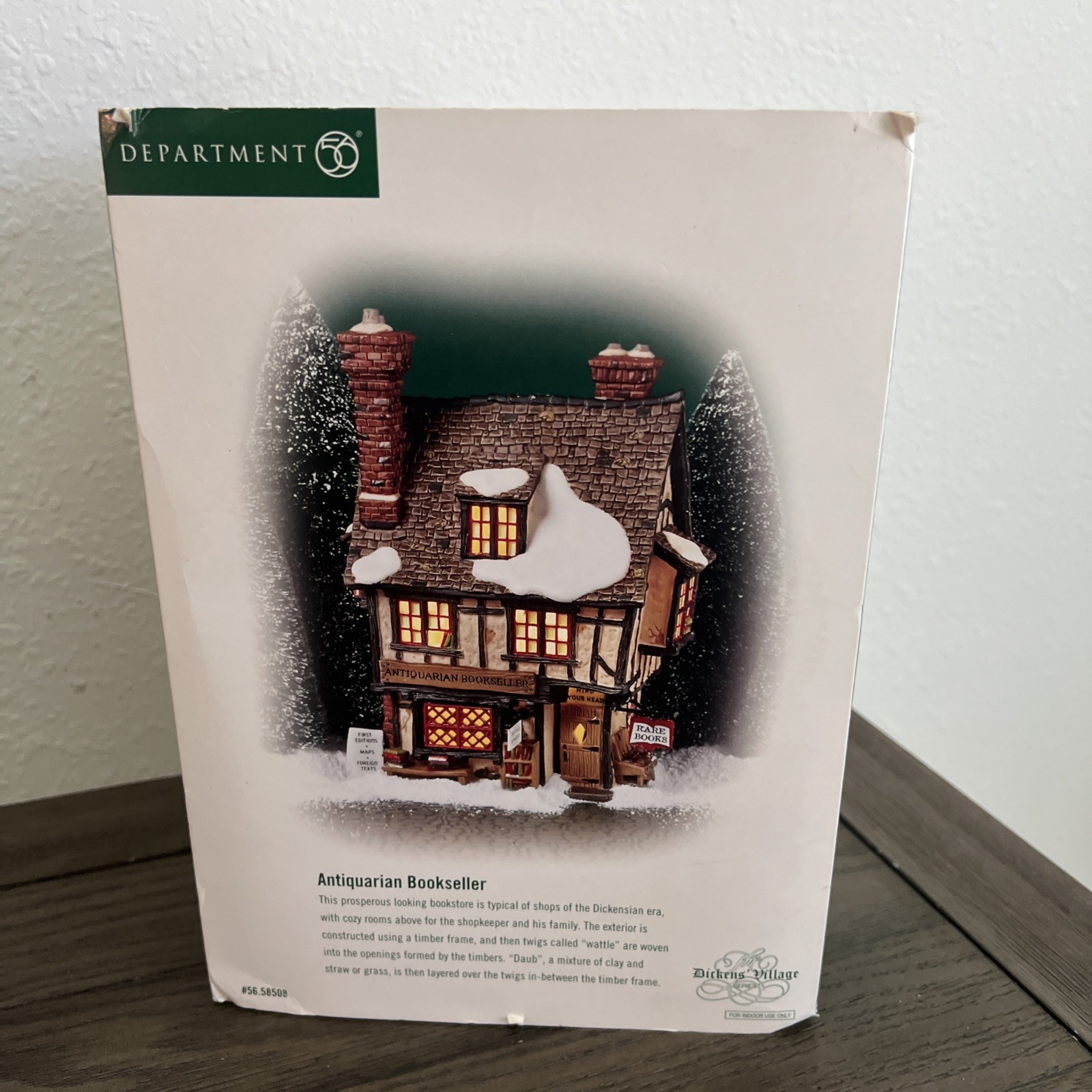 Vintage Department 56 Dickens’ Village – ANTIQUARIAN BOOKSELLER Retired