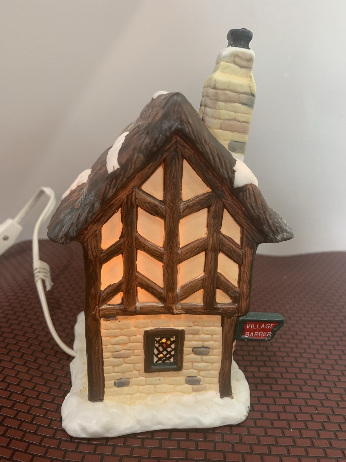 The Village Barber House Light Building Christmas Valley Seasonal Specialties