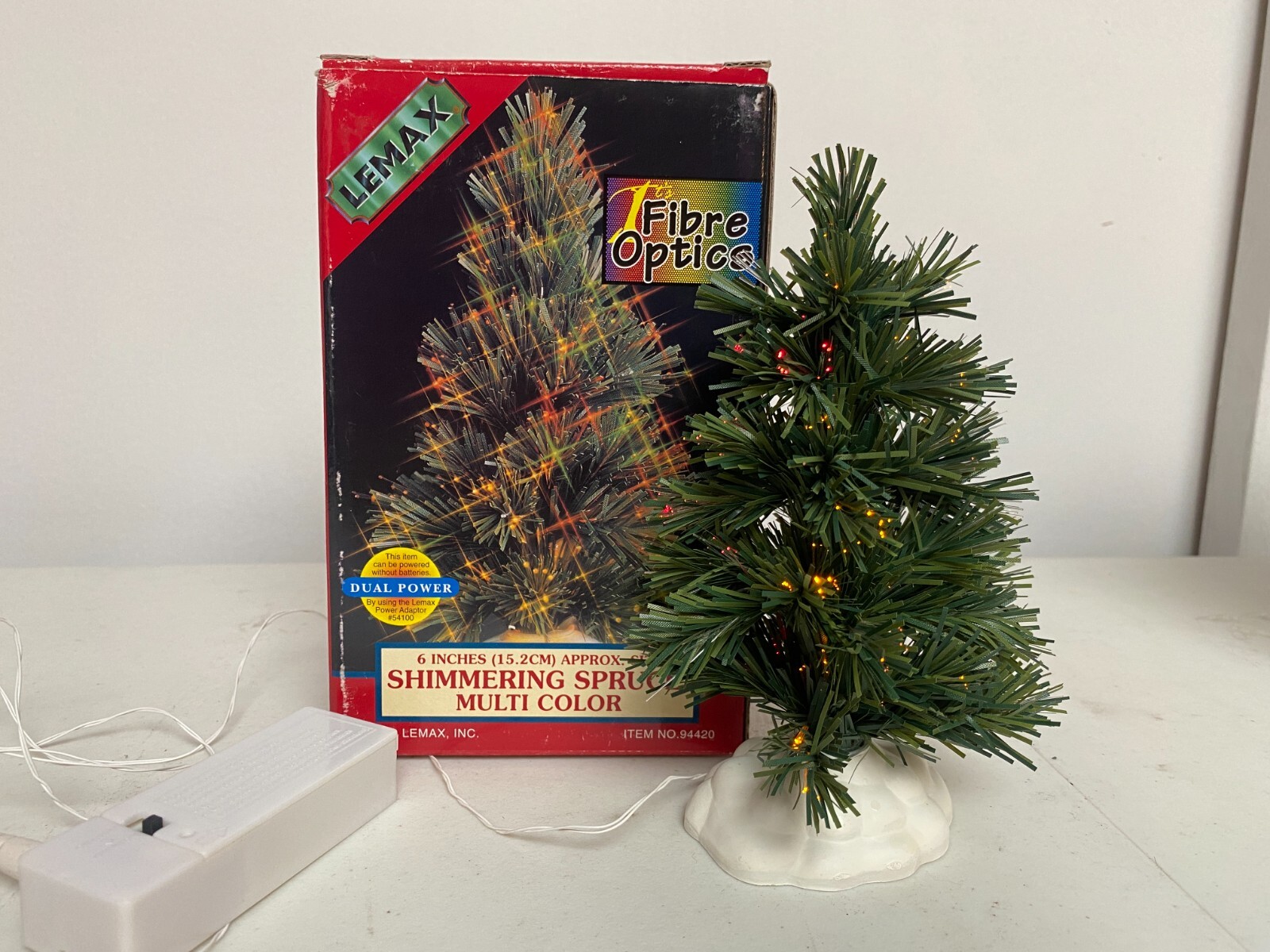 Lemax Shimmering Spruce, Multi-Color, 6-inches