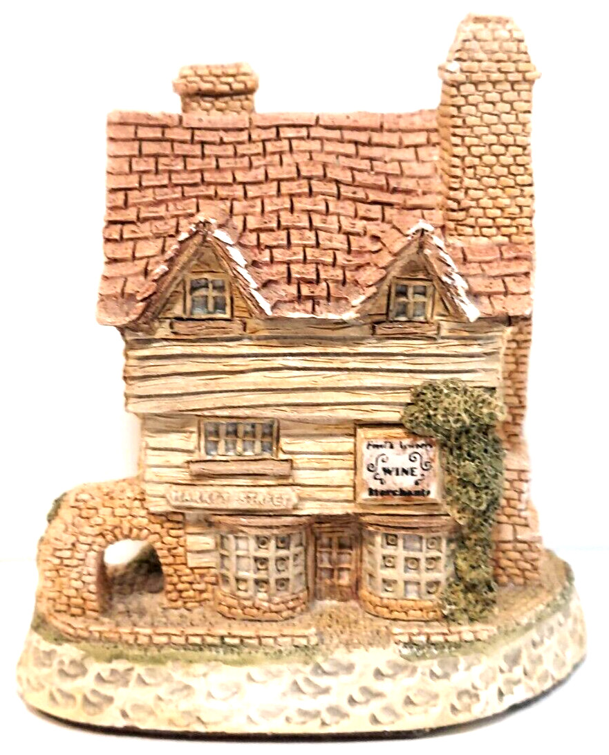 Vintage 1980 David Winter 4″ Wine Merchant Village House Cottage Great Britain