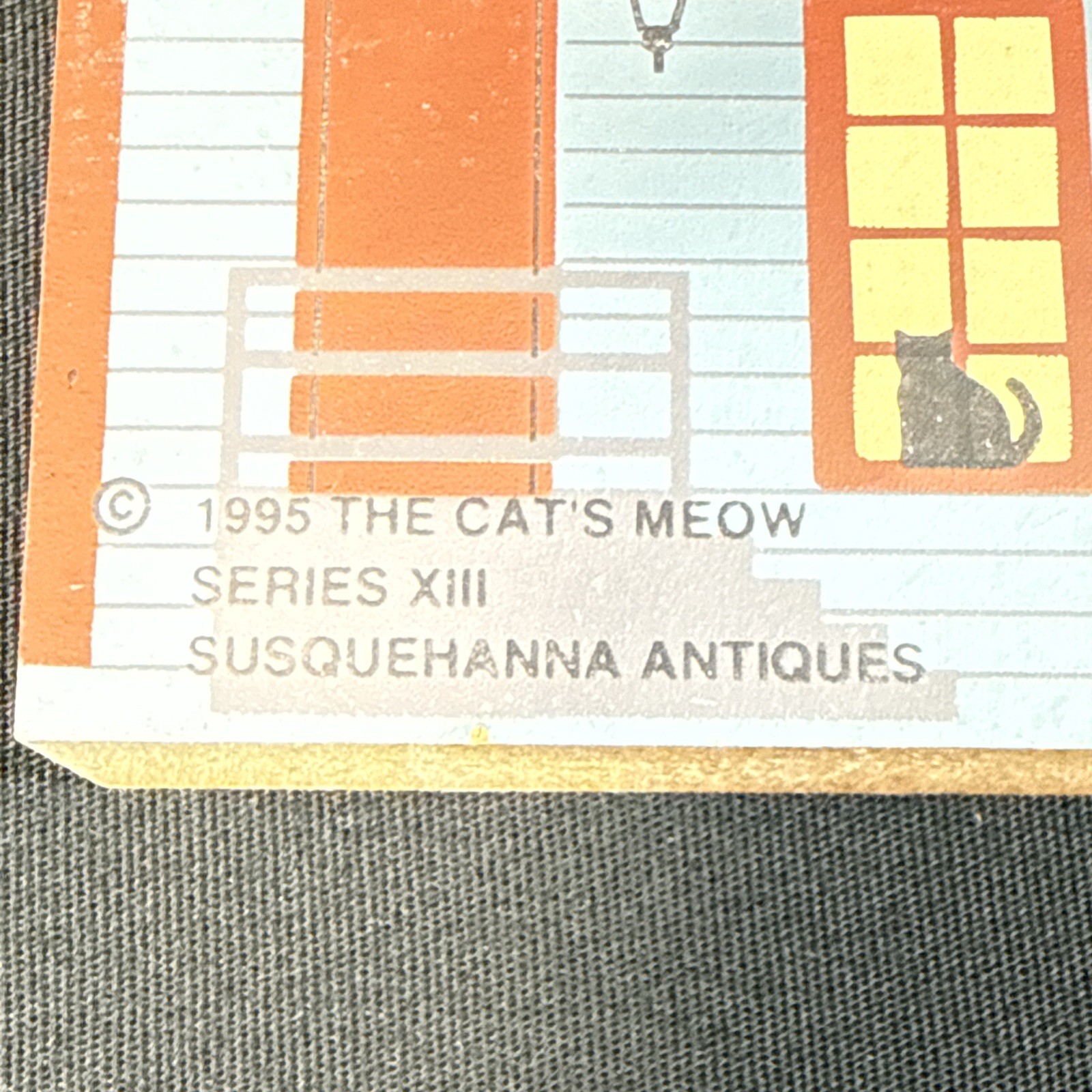 The Cat’s Meow Village 95′ Series Xiii Susquehanna Antiques Shelf Sitter Signed