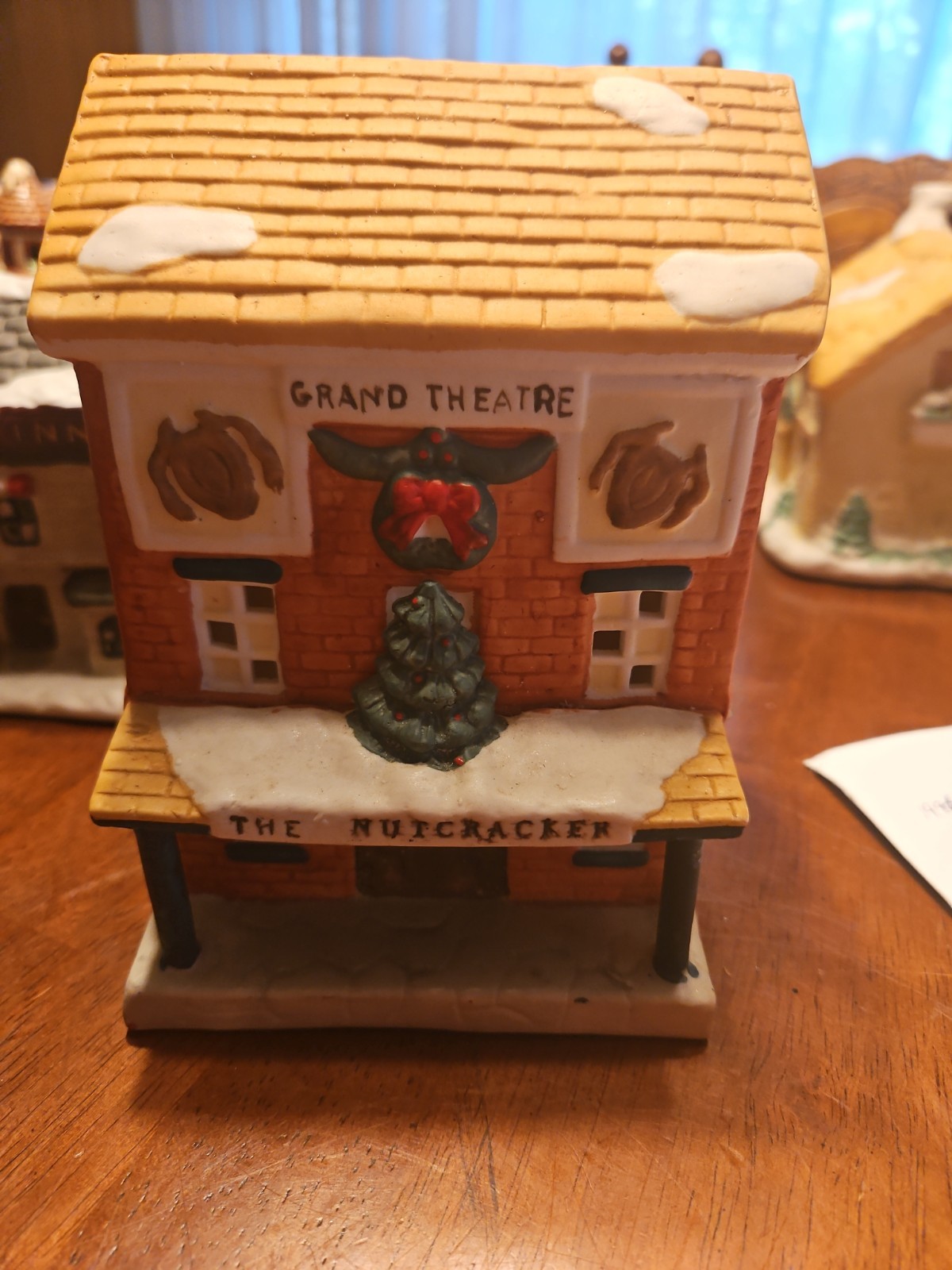 Nice Lot of 4 Christmas Village Houses / Bank, Doctor, Inn/Bakery, Theatre